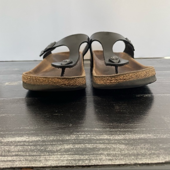 Birkenstock Gizeh Birko-Flor Black Shoes Size 37 - Picture 2 of 8